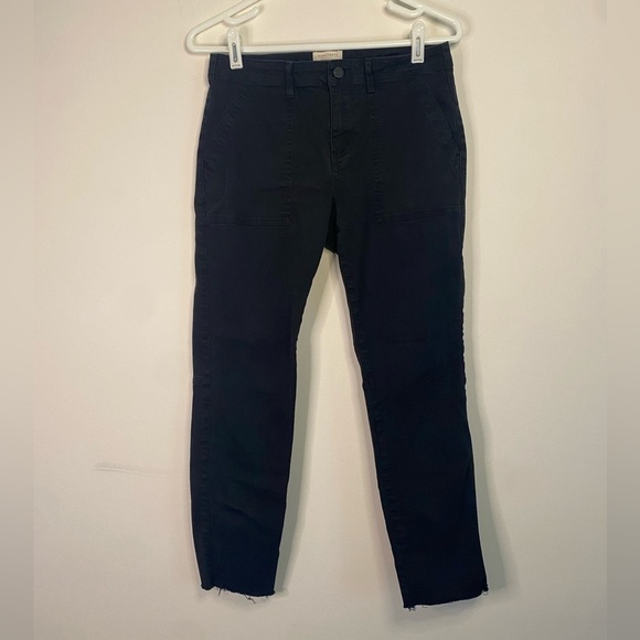 Sanctuary Black Skinny Leg Raw Hem Large Pocket Jeans Size 27 - Picture 2 of 15